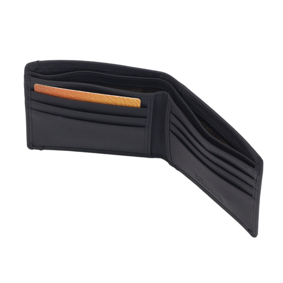 Mauro Genuine Leather Men Bi Fold Multi Compartment Wallet with RFID Protection