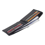 Mauro Genuine Leather Men Bi Fold Multi Compartment Wallet with RFID Protection