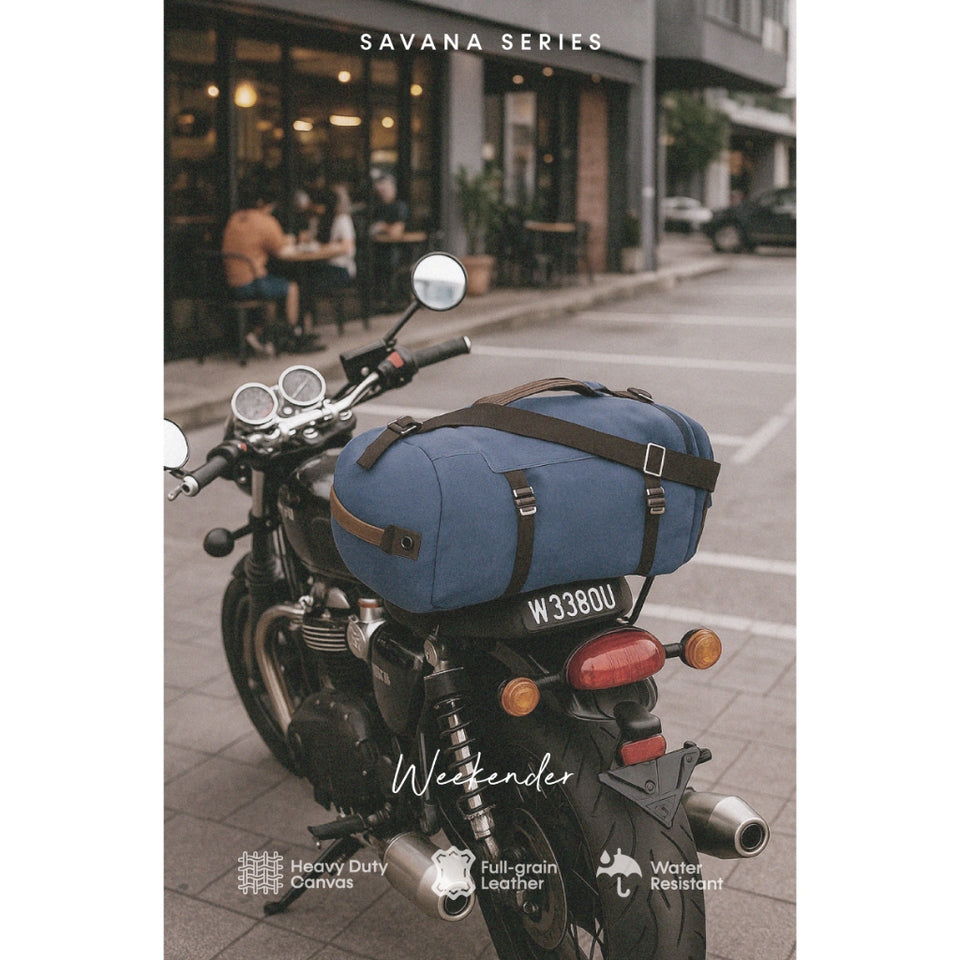 MAURO Weekender Vintage Canvas Leather Backpack 34L Travel Bag Baju Beg Retro Canvas Beg Backpacl Kerja Beg Computer