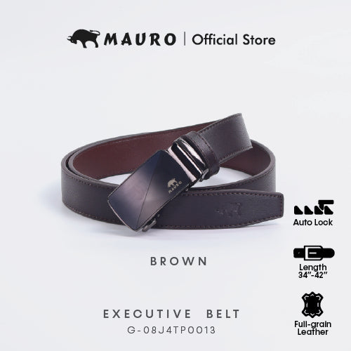 Mauro Men Cow Hide Genuine Leather Adjustable Auto Buckle Belt G-08J4TP0013
