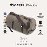 MAURO Weekender Vintage Canvas Leather Backpack 34L Travel Bag Baju Beg Retro Canvas Beg Backpacl Kerja Beg Computer