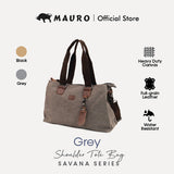 MAURO Shoulder Bag Vintage Canvas Bag Beg Galas Retro Kulit Canvas Beg Kerja Stylish Beg