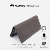 MAURO OFFER Genuine Men's Leather Long Wallet for Man Wallet Dompet Panjang Lelaki Dompet Lelaki Tinggi G-MWA5SCG07B