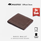 MAURO OFFER Men Leather Wallet Man Men Wallet Leather Original Dompet Kulit Asli Lelaki Dompet Lelaki G-MWA5SCG05B BROWN