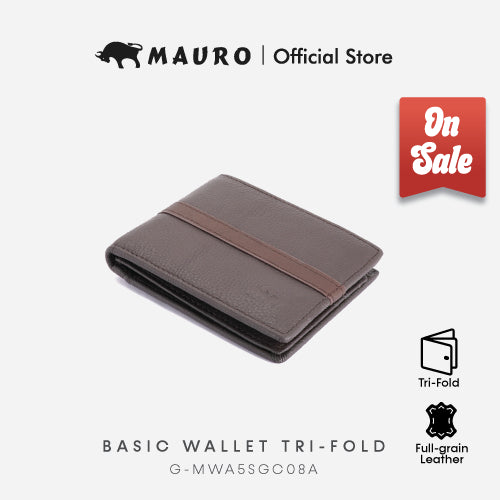 MAURO OFFER Men Leather Wallet Man Dompet Kulit Asli Tulen Wallet Lelaki Dompet Lelaki Kulit Original  G-MWA5SGC08A