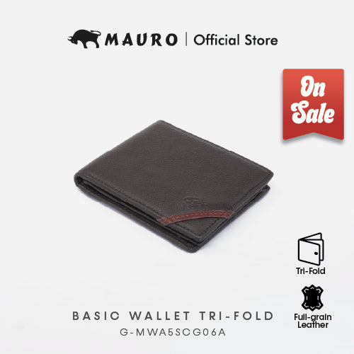 MAURO OFFER Men Leather Wallet Man Dompet Kulit Asli Tulen Wallet Lelaki Dompet Lelaki Kulit Original G-MWA5SCG06A