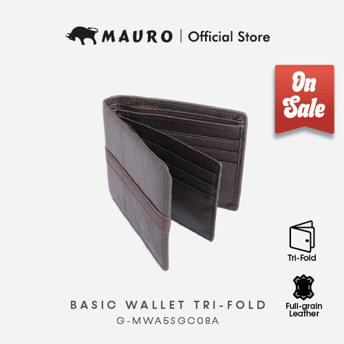 MAURO OFFER Men Leather Wallet Man Dompet Kulit Asli Tulen Wallet Lelaki Dompet Lelaki Kulit Original  G-MWA5SGC08A