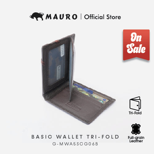 MAURO OFFER Men Leather Wallet Man Dompet Kulit Asli Tulen Wallet Lelaki Dompet Lelaki Kulit Original G-MWA5SCG06B