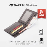 MAURO OFFER Men Leather Wallet Man Dompet Kulit Asli Tulen Wallet Lelaki Dompet Lelaki Kulit Original G-MWA5SCG06A