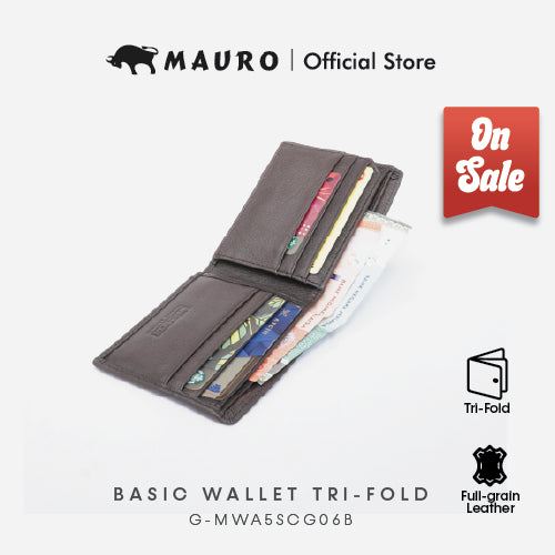 MAURO OFFER Men Leather Wallet Man Dompet Kulit Asli Tulen Wallet Lelaki Dompet Lelaki Kulit Original G-MWA5SCG06B