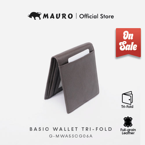 MAURO OFFER Men Leather Wallet Man Dompet Kulit Asli Tulen Wallet Lelaki Dompet Lelaki Kulit Original G-MWA5SCG06A