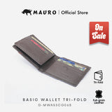 MAURO OFFER Men Leather Wallet Man Dompet Kulit Asli Tulen Wallet Lelaki Dompet Lelaki Kulit Original G-MWA5SCG06B