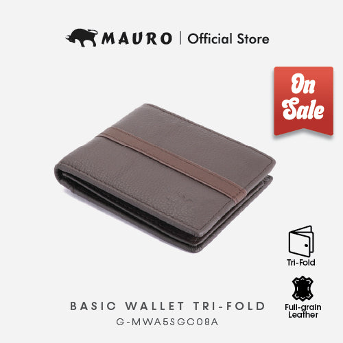 MAURO OFFER Men Leather Wallet Man Dompet Kulit Asli Tulen Wallet Lelaki Dompet Lelaki Kulit Original  G-MWA5SGC08A