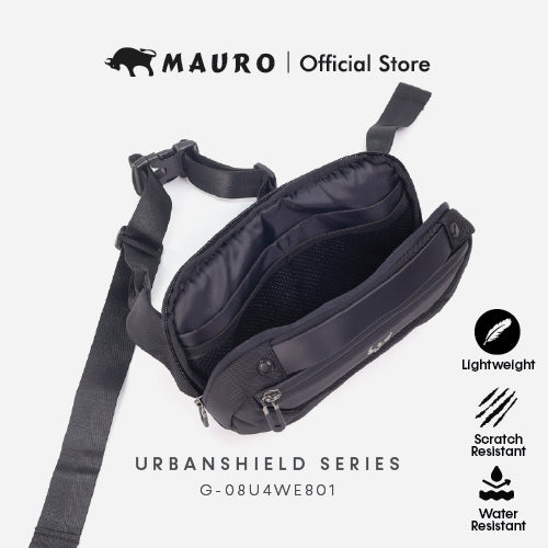 MAURO Nylon Durable Waist Bag Water Resistant Scratch Resistant Pouch Bag Stylish Light Weight Sling Bag G-08U4WE801