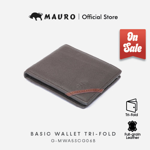 MAURO OFFER Men Leather Wallet Man Dompet Kulit Asli Tulen Wallet Lelaki Dompet Lelaki Kulit Original G-MWA5SCG06B