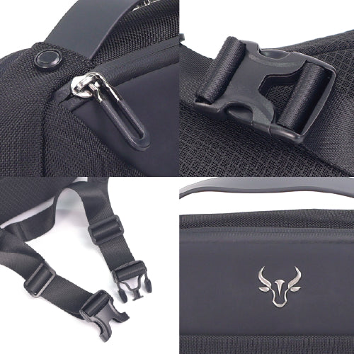 MAURO Nylon Durable Waist Bag Water Resistant Scratch Resistant Pouch Bag Stylish Light Weight Sling Bag G-08U4WE801