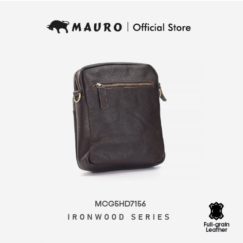 Mauro Men's Genuine Leather Crossbody – Man Sling Bag Crossbody Organized & Professional Carry Beg Silang Lelaki