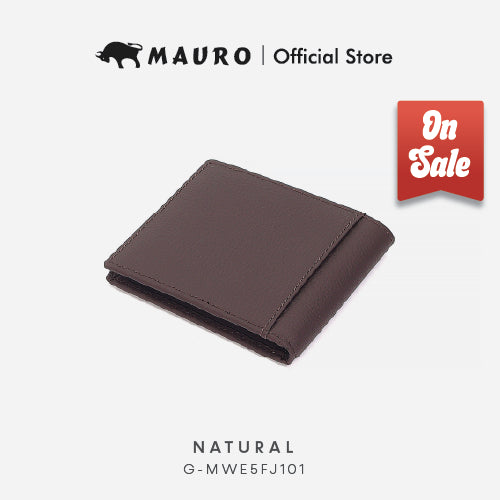 MAURO Natural Men's Genuine Leather Wallet Dompet Kulit Lelaki G-MWE5FJ101