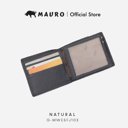 Mauro Genuine Leather Men's Wallet - Slim, 6 Card Slots & Double Inner Pocket Dompet Kulit Asli Lelaki Slim MWE5FJ103