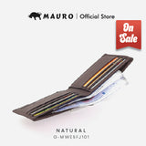 MAURO Natural Men's Genuine Leather Wallet Dompet Kulit Lelaki G-MWE5FJ101