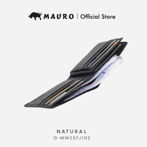 Mauro Genuine Leather Men's Wallet - Slim, 6 Card Slots & Double Inner Pocket Dompet Kulit Asli Lelaki Slim MWE5FJ103
