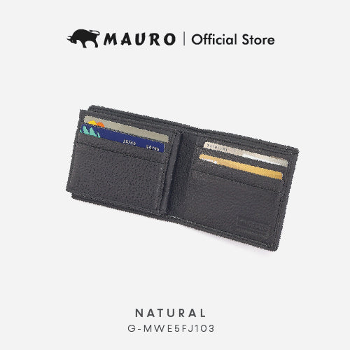 Mauro Genuine Leather Men's Wallet - Slim, 6 Card Slots & Double Inner Pocket Dompet Kulit Asli Lelaki Slim MWE5FJ103