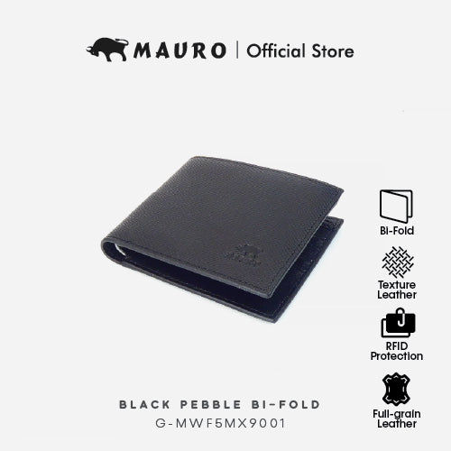 Mauro Genuine Leather Bi Fold Compact Wallet with RFID Block Protection