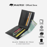Mauro Genuine Leather Bi Fold Compact Wallet with RFID Block Protection
