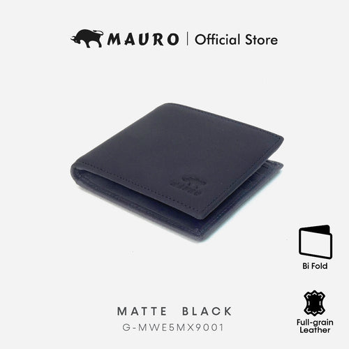 MAURO 𝑹𝑭𝑰𝑫🔐 Men Leather Wallet with RFID Bi Fold Wallet Dompet Lembu Asli Dompet Kulit Lelaki Beg Duit Lelaki