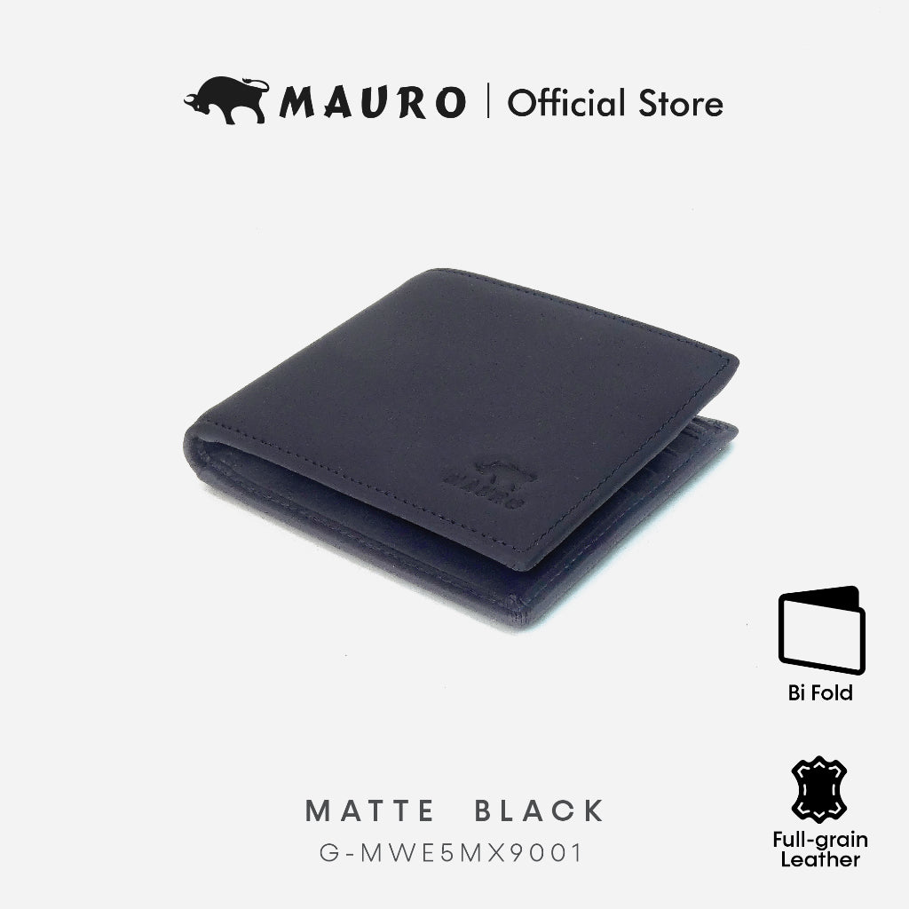 MAURO 𝑹𝑭𝑰𝑫🔐 Men Leather Wallet with RFID Bi Fold Wallet Dompet Lembu Asli Dompet Kulit Lelaki Beg Duit Lelaki