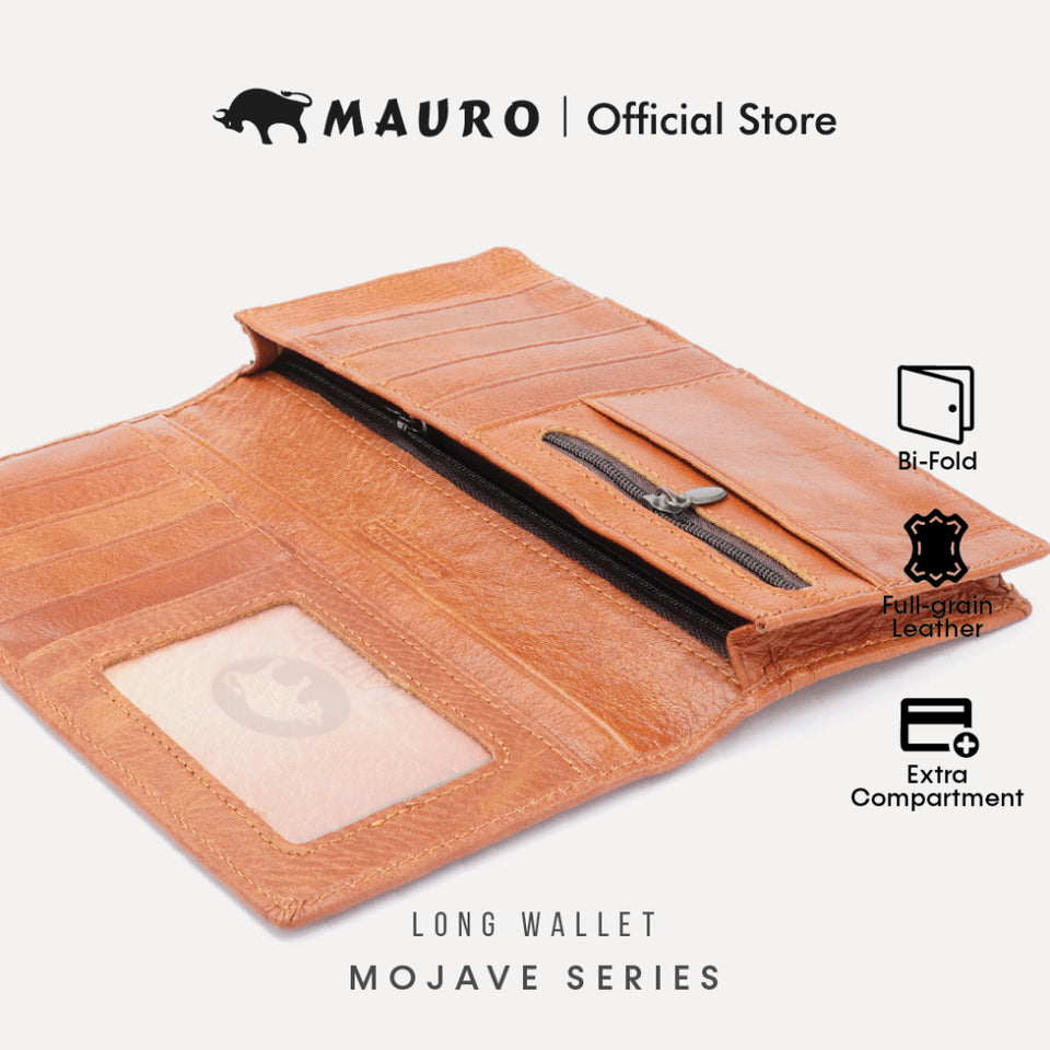 MAURO Tradesman Trifold Series Men's Genuine Leather Wallet Dompet Kulit Lelaki 08J4DP797A