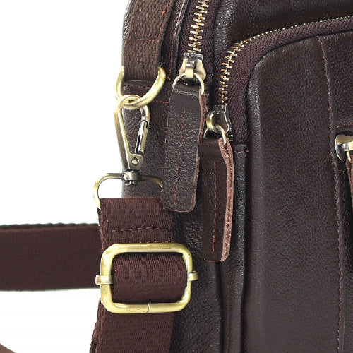 Mauro Men Genuine Leather Multi-Compartment Sling Bag