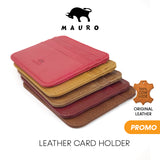 MAURO 100% Leather 🟫 Card Holder Wallet Business Card Holder Credit Card Holder Name Card Holder Dompet Kad Wallet Kad