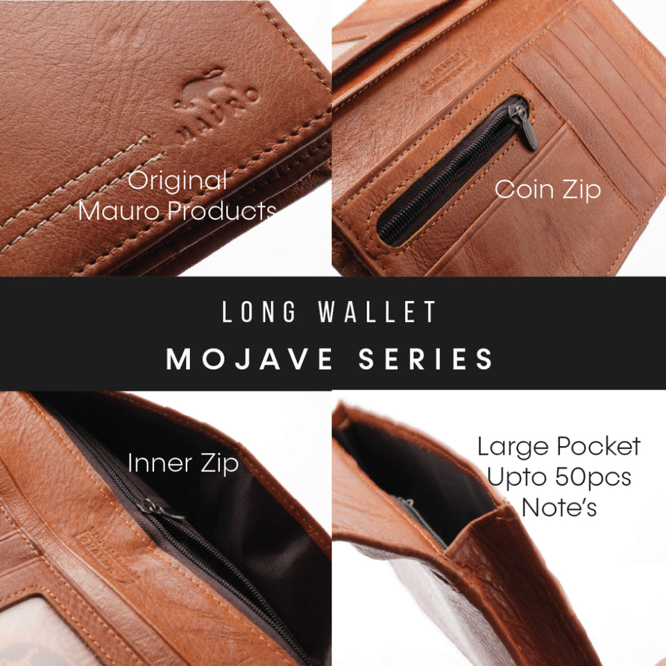 MAURO Tradesman Trifold Series Men's Genuine Leather Wallet Dompet Kulit Lelaki 08J4DP797A