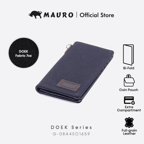 MAURO Serge Series Men's Long Genuine Leather Wallet Protection Dompet Kulit Panjang Lelaki 08A4SC1659