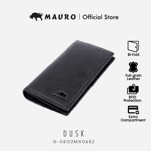 MAURO Dusk Series Men's Long Genuine Leather Wallet rfid Protection Dompet Kulit Panjang Lelaki Halang rfid 08O2MX0652
