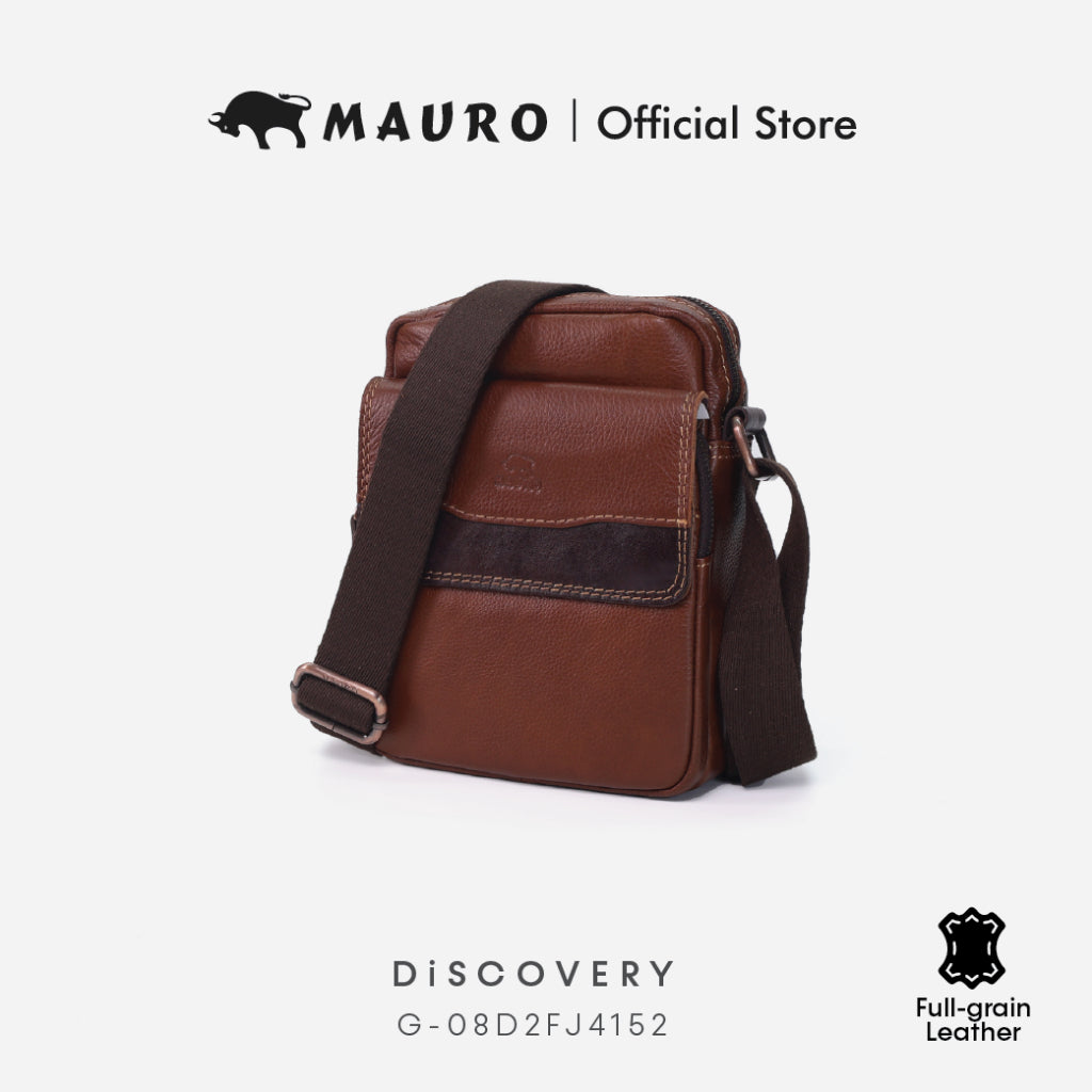 MAURO Nomad Sling Bag Series Genuine Leather Messenger Pouch Crossbody Phone Bag 08D2FJ4152