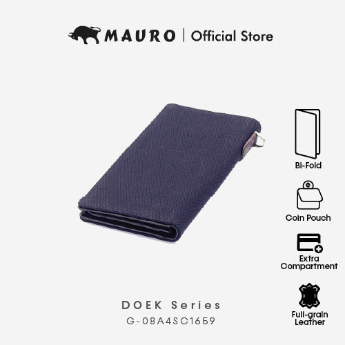 MAURO Serge Series Men's Long Genuine Leather Wallet Protection Dompet Kulit Panjang Lelaki 08A4SC1659