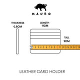 MAURO 100% Leather 🟫 Card Holder Wallet Business Card Holder Credit Card Holder Name Card Holder Dompet Kad Wallet Kad