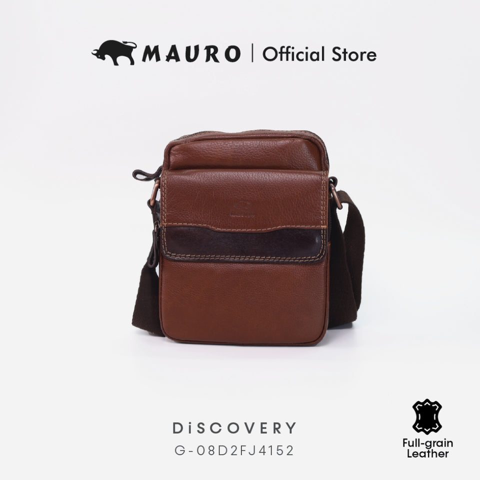 MAURO Nomad Sling Bag Series Genuine Leather Messenger Pouch Crossbody Phone Bag 08D2FJ4152