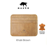 MAURO 100% Leather 🟫 Card Holder Wallet Business Card Holder Credit Card Holder Name Card Holder Dompet Kad Wallet Kad