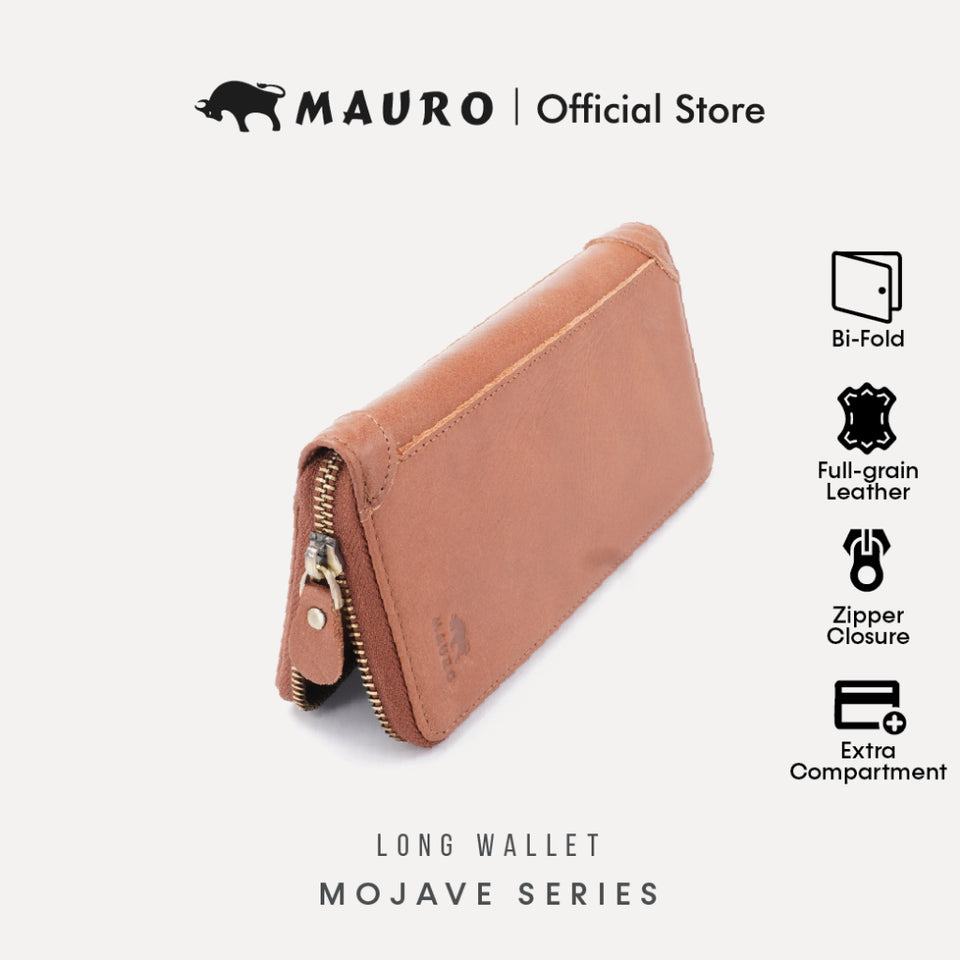 MAURO Tradesman Bifold Series Men's Genuine Leather Wallet with RIFD Protection Dompet Kulit Lelaki 08O2MX1712