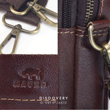 MAURO Urban Metro Pouch Chest Bag Genuine Leather Belt Bag 100% Original Leather Retro Vintage Bag 08F4FJ6612