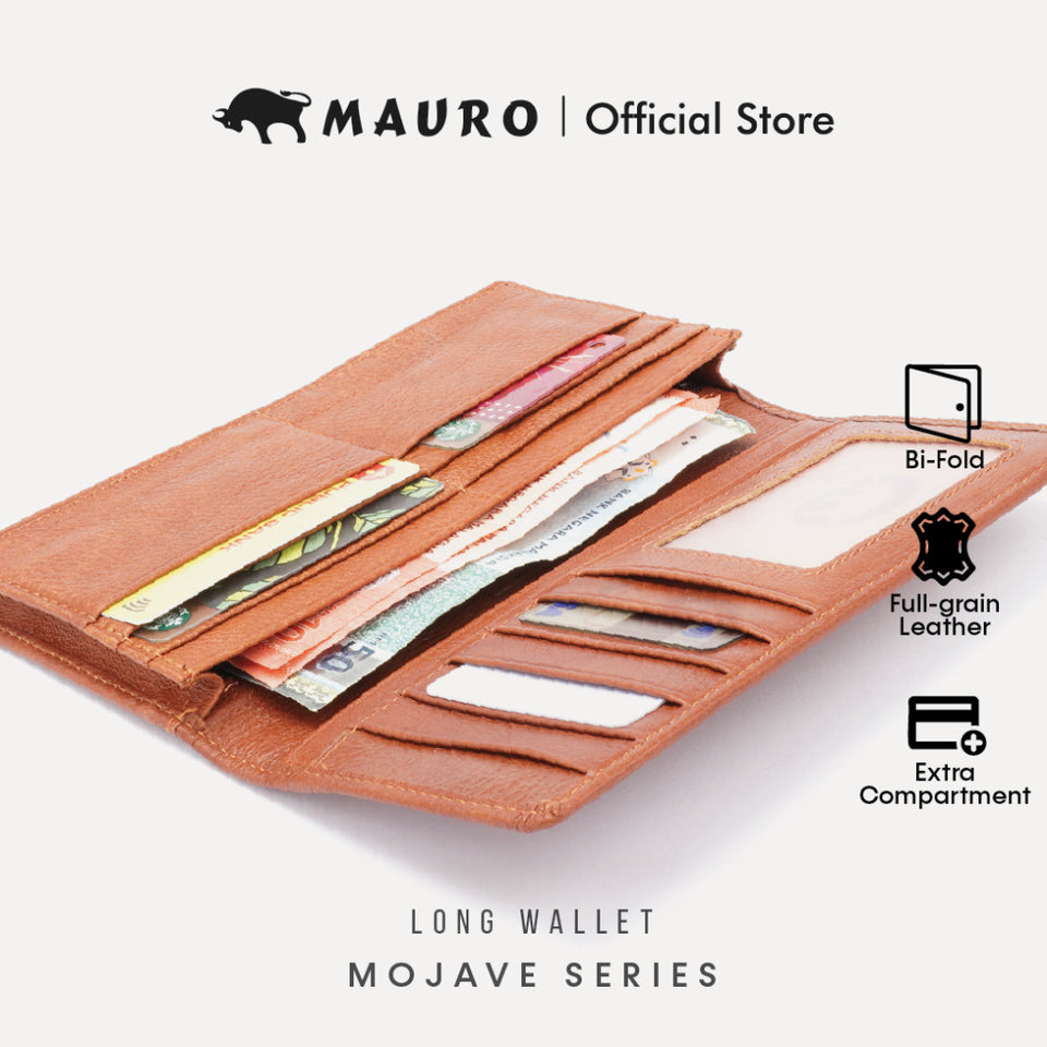 MAURO Classic Trifold Series Men's Genuine Leather Wallet Dompet Kulit Lelaki 08J4DP279A
