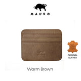 MAURO 100% Leather 🟫 Card Holder Wallet Business Card Holder Credit Card Holder Name Card Holder Dompet Kad Wallet Kad
