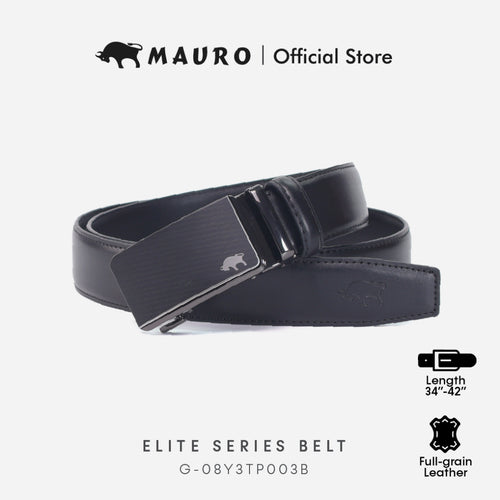 MAURO Elite Series Men's Leather Belt Automatic Buckle 08Y3TP003B