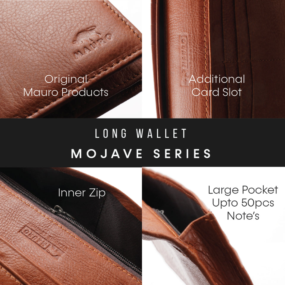 MAURO Classic Trifold Series Men's Genuine Leather Wallet Dompet Kulit Lelaki 08J4DP279A