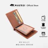 MAURO Tradesman Trifold Series Men's Genuine Leather Wallet Dompet Kulit Lelaki 08J4DP139A