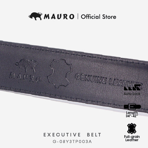 MAURO Elite Series Men's Leather Belt Automatic Buckle 08Y3TP003A