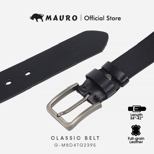Mauro Genuine Leather Men Needle Buckle Belt